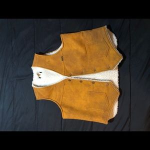 Vintage wrangler leather vest
